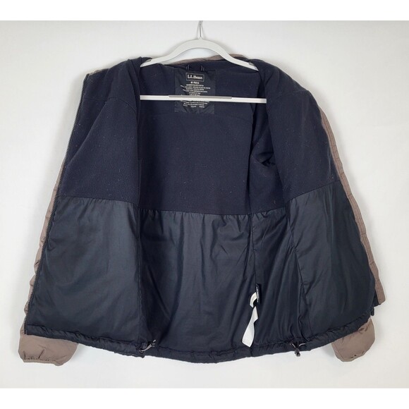 LL Bean 650 Down Puffer Jacket Womens Medium Colorblock Full Zip Jacket - Picture 4 of 7